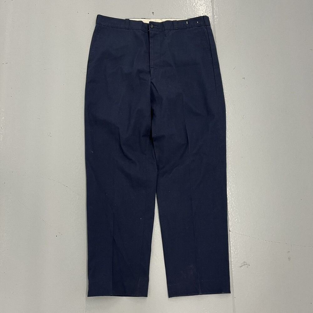 Vintage 60s Sears Blue Sanforized Workwear Chinos 38x30